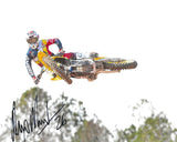Alex Martin motocross supercross signed 8x10 photo COA proof racer autographed