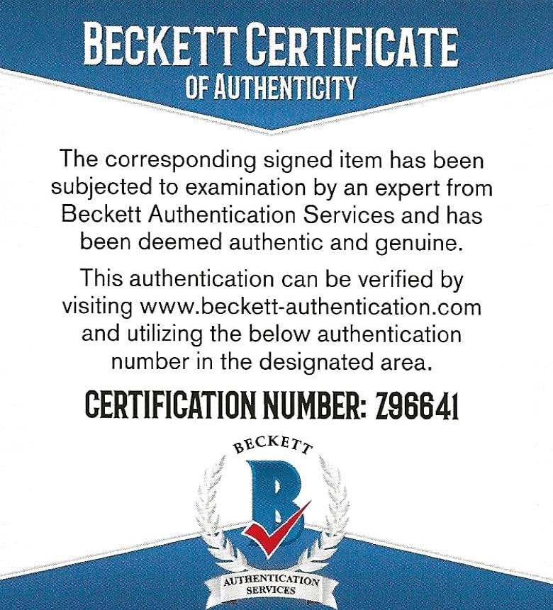 Everson Walls Cowboys New York Giants signed football proof Beckett COA