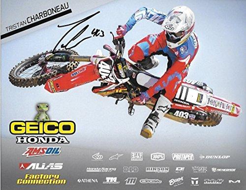 Tristan Charboneau, Supercross, Motocross, Signed, Autographed, Honda 9x12 Photo Card, a COA Will Be Included...