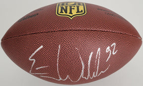 Eric Weddle Chargers Ravens Rams signed NFL football proof Beckett COA
