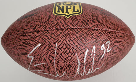 Eric Weddle Chargers Ravens Rams signed NFL football proof Beckett COA