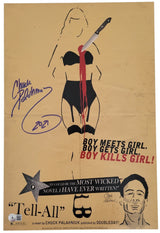 Chuck Palahniuk signed 12x18 Tell All movie poster photo Beckett COA exact proof. STAR