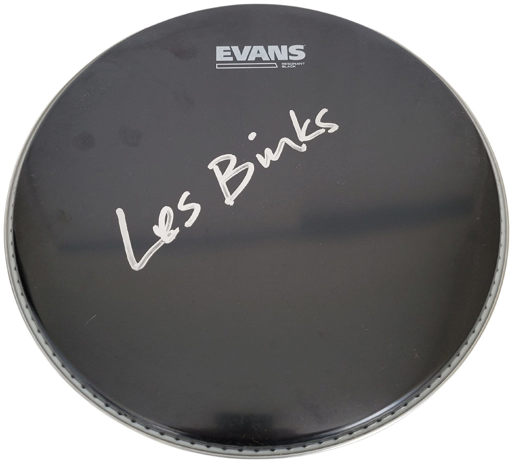 Les Binks Judas Priest drummer signed 10'' Drumhead COA exact proof autographed star