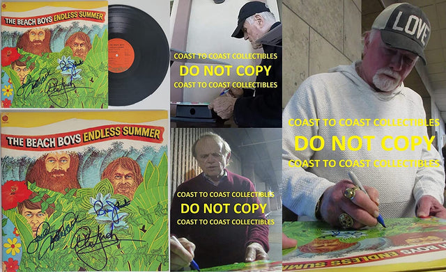 Mike Love Al Jardine Bruce Johnston signed Beach Boys Endless Summer album proof.autographed Vinyl Record,COA STAR