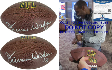 Darren Woodson Cowboys ASU signed NFL football proof Beckett COA autographed