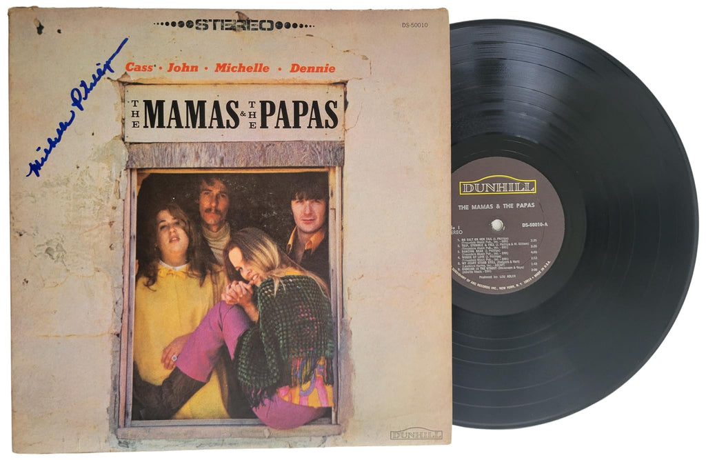 Michelle Phillips Signed Mamas and the Papas Album COA Proof Autographed Vinyl STAR VERY RARE.