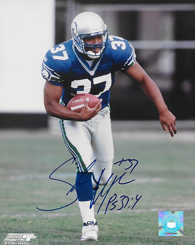 Shaun Alexander Seattle Seahawks autographed 8X10 photo proof COA