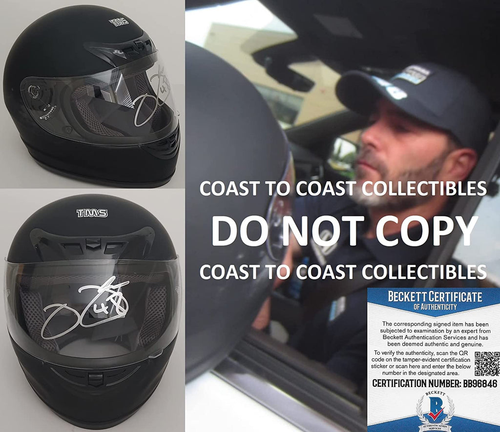 Jimmie Johnson #48 Nascar Driver signed autographed full size helmet proof. Beckett COA