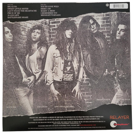 Dave Sabo Scotti Hill Rachel Bolan signed Skid Row Album Vinyl proof COA autographed STAR