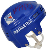 Wayne Gretzky signed New York Rangers Mini Hockey Helmet proof COA autographed.