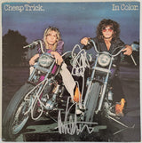 Cheap Trick band signed In Color album Vinyl COA proof Robin Zander,Rick Nielsen,Tom Peterson star
