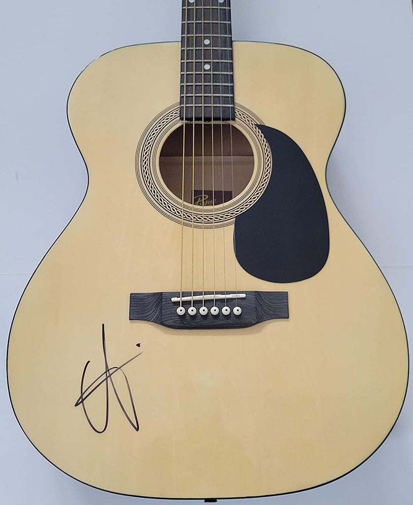 Christina Aguilera signed acoustic guitar, Genie in a Bottle COA Proof autograph STAR