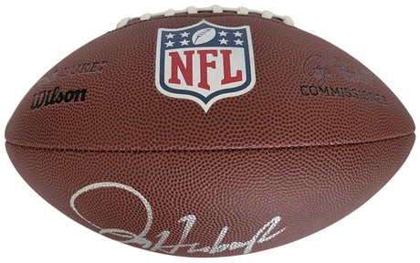 Jim Harbaugh Signed Football Proof COA Autographed Michigan Los Angeles Chargers