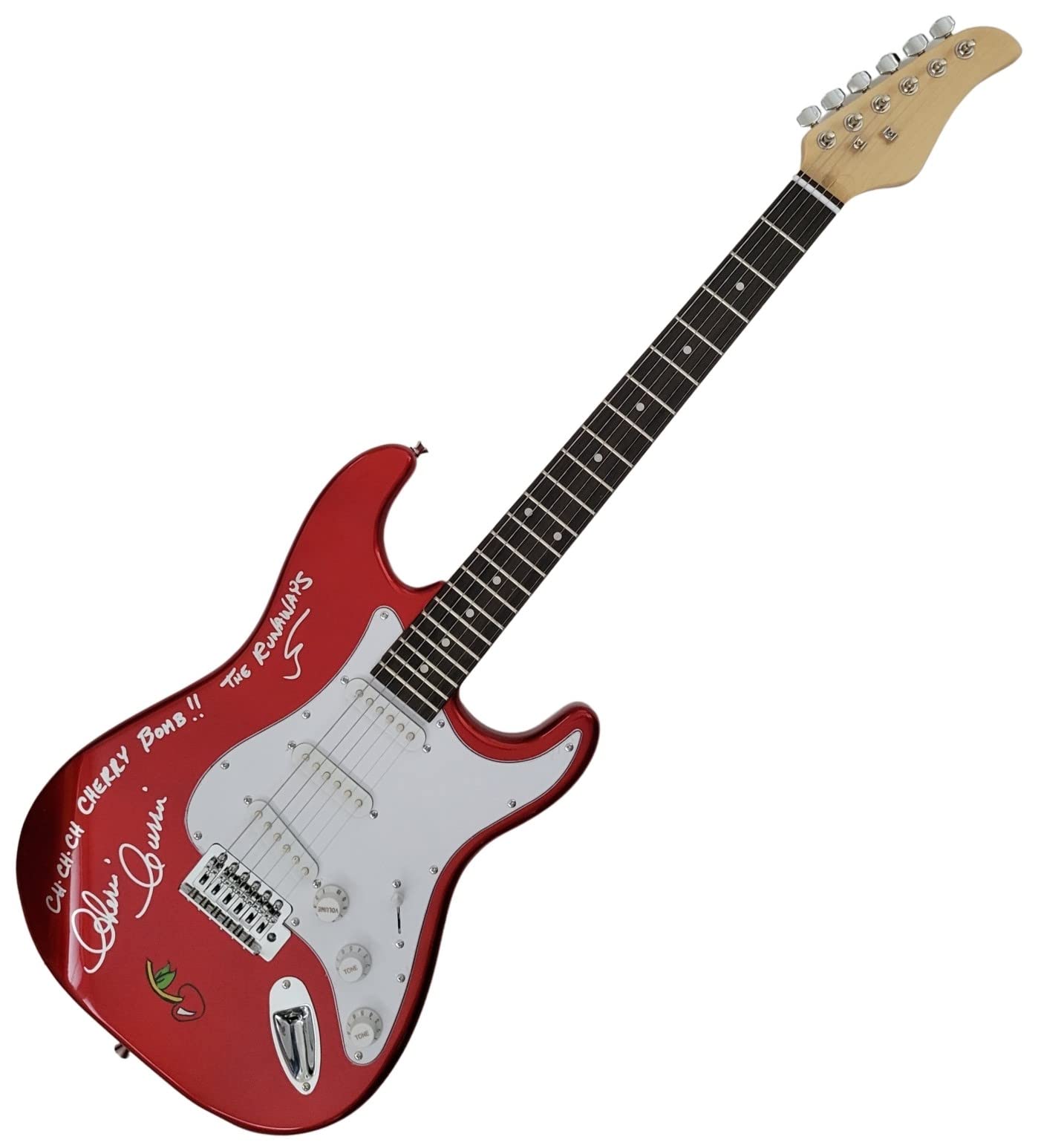 Cherie Currie The Runaway signed electric guitar COA proof Cherry Bomb autograph STAR