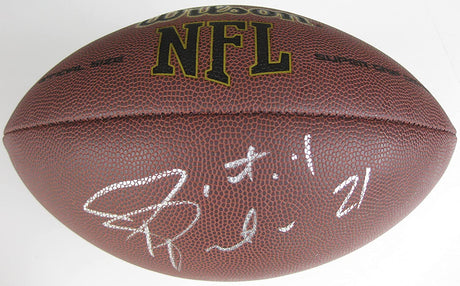 Patrick Peterson Vikings Cardinals LSU signed NFL football proof Beckett COA autograph