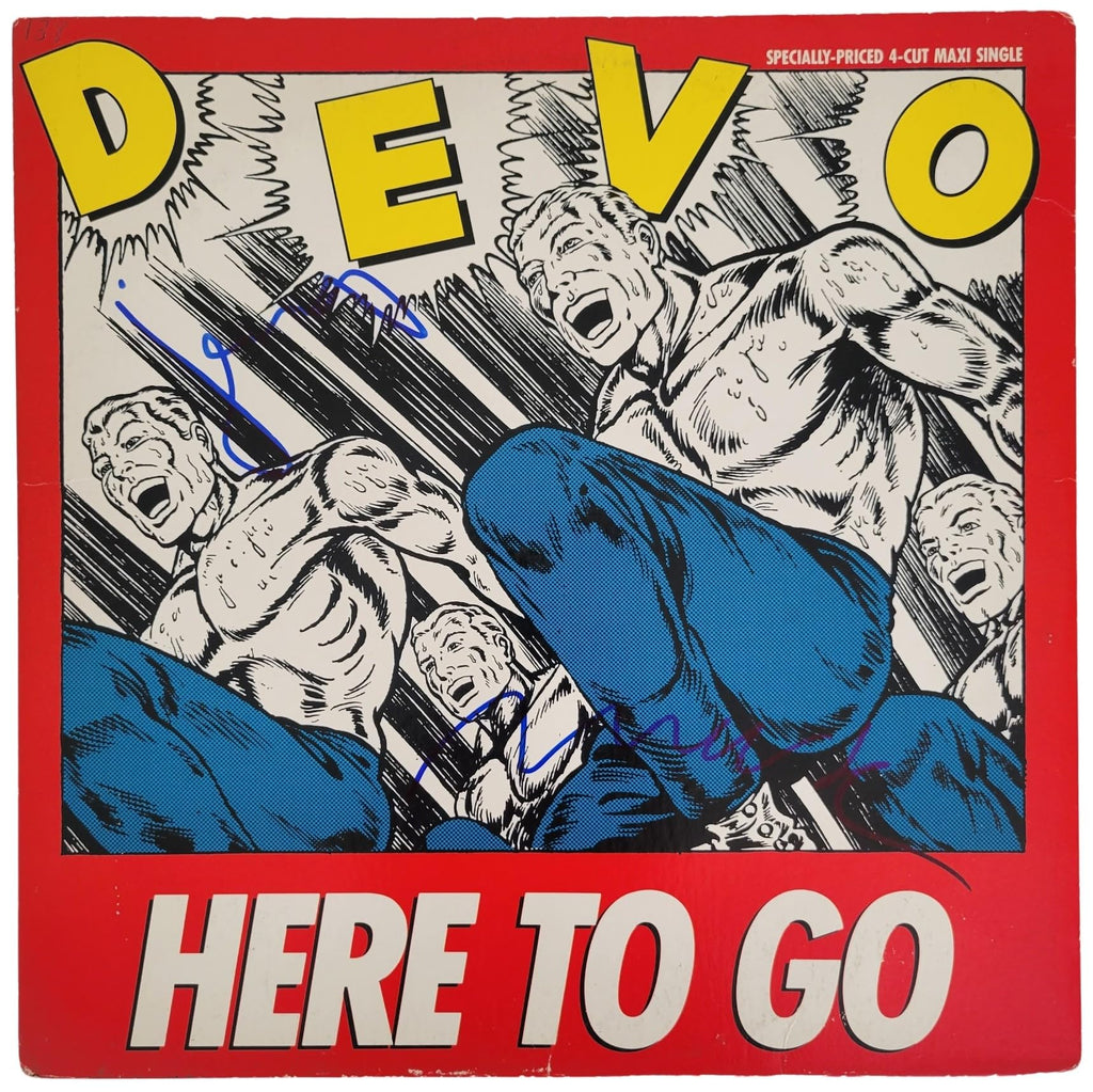 Mark & Gerald Signed Devo Here To Go Album COA Proof Autographed Vinyl Record