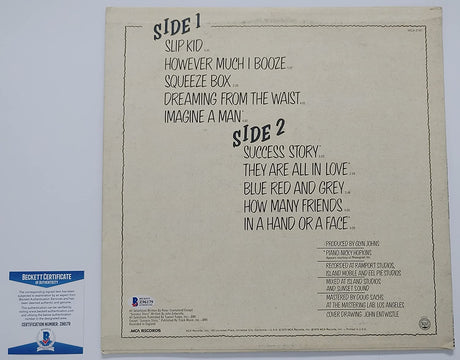 Pete Townshend signed The Who by numbers album vinyl record Proof Beckett COA STAR