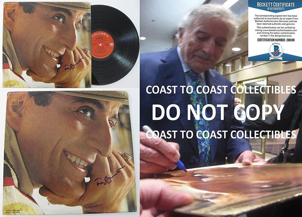 Tony Bennett signed I wanna be around album vinyl record Proof Becket COA STAR autograph