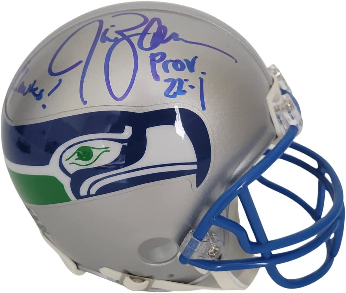 Jim Zorn signed Seattle Seahawks mini football helmet proof COA autographed
