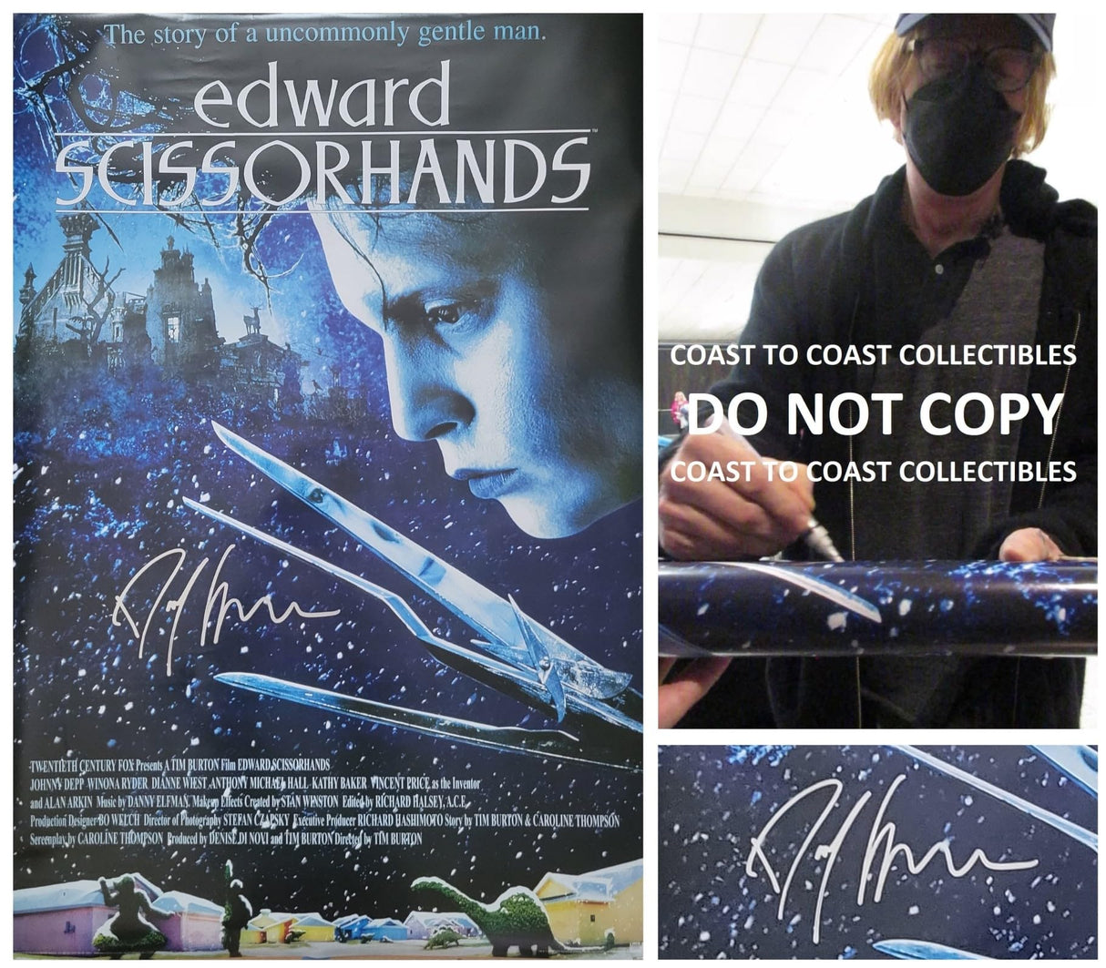 Danny Elfman signed Edward Scissorhands 24x36 poster COA exact proof autographed STAR