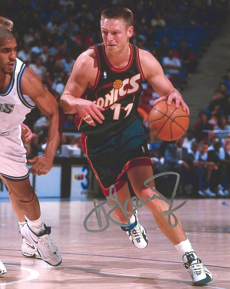 Detlef Schrempf signed Seattle Sonics 8x10 Basketball photo Proof COA autographed,