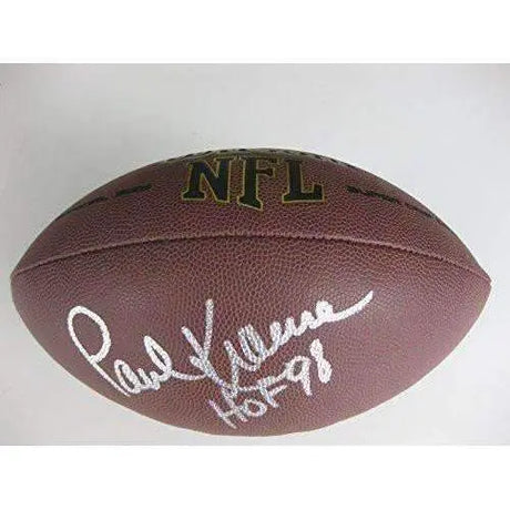Paul Krause, Minnesota Vikings, Washington Redskins, Signed, Autographed, NFL Football, a COA with the Proof Photo of Paul Signing Will Be Included