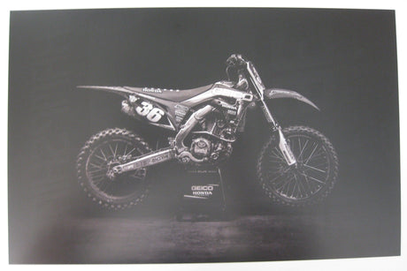 RJ Hampshire, Supercross, Motocross, Signed, Autographed, Honda 11x17 Poster, COA Will Be Included
