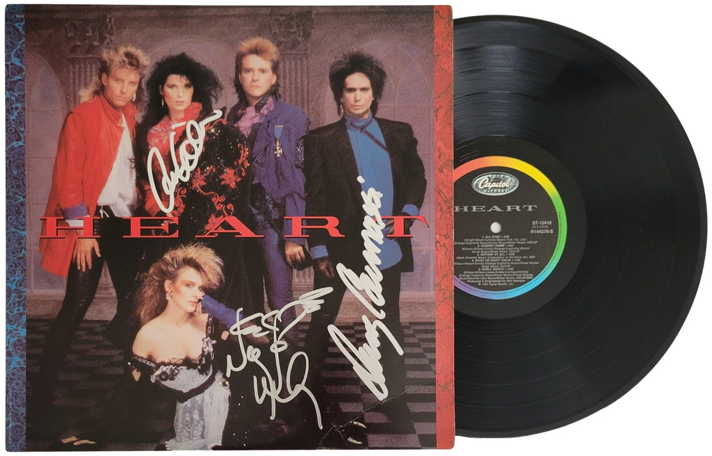 Nancy Wilson Ann Wilson signed Heart album proof COA autographed Denny Carmassi Vinyl Record STAR