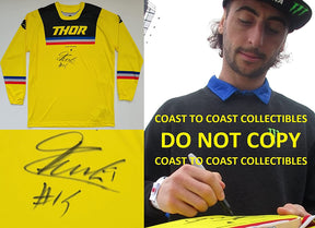 Dylan Ferrandis Supercross Motocross signed Thor Jersey COA proof autographed;