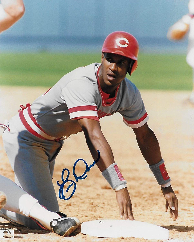 Eric Davis Cincinnati Reds signed, autographed baseball 8x10 photo. proof COA