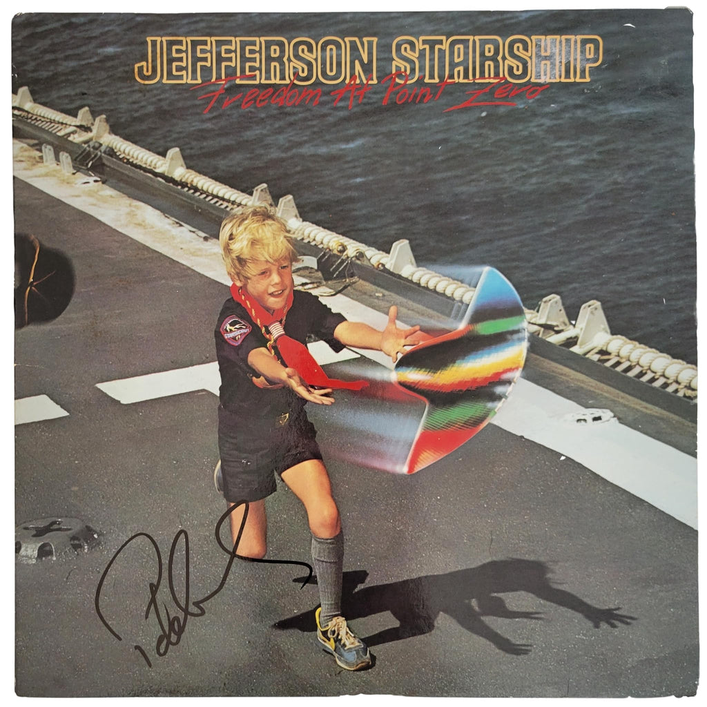 Pete Sears Signed Jefferson Starship Freedom at Point Zero Album Vinyl Record COA Proof STAR