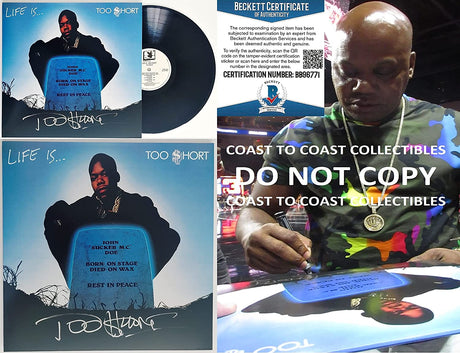 Too Short signed autographed Life is Too Short album vinyl record proof Beckett STAR