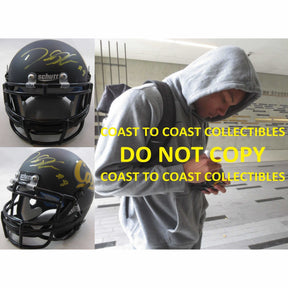 Demetris Robertson California Golden Bears signed, autographed mini football helmet - COA and proof