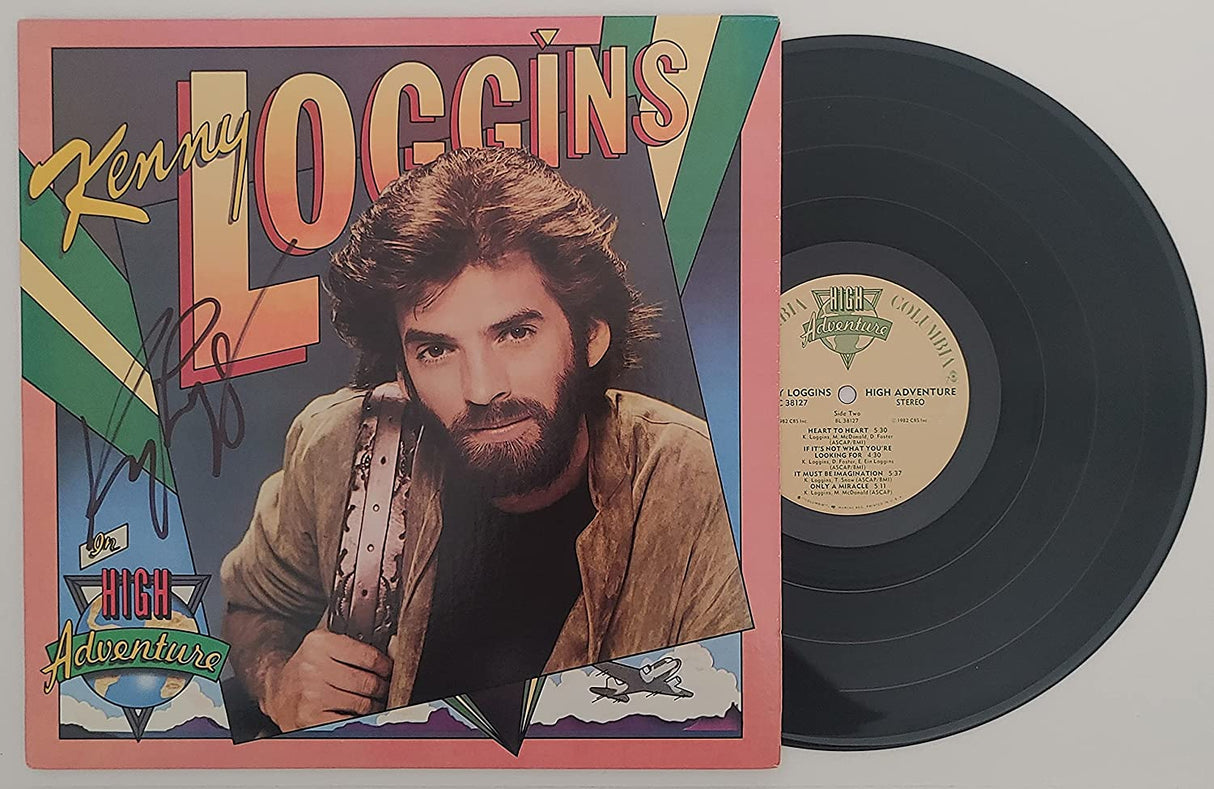 Kenny Loggins signed autographed High Adventure album vinyl proof Beckett COA STAR