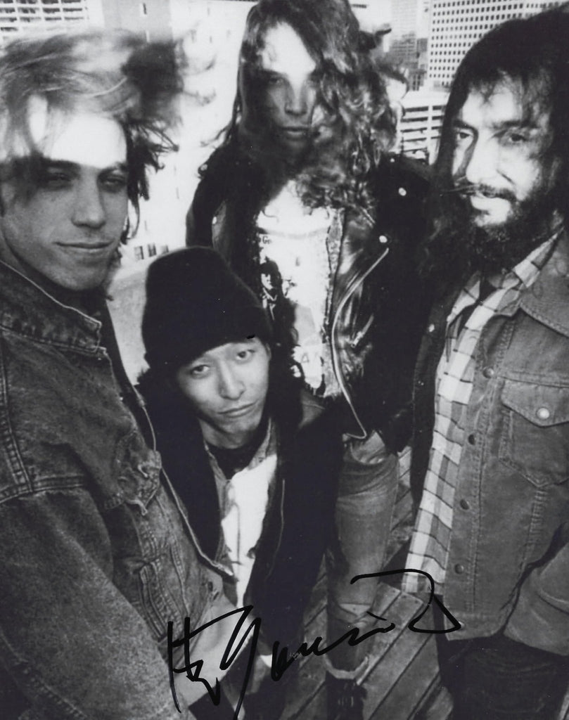 Hiro Yamamoto Soundgarden bassist signed 8x10 photo COA (Chris Cornell) Rare.. STAR