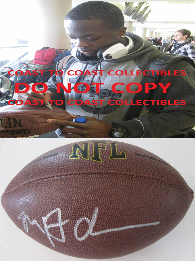 Marquise Goodwin, San Francisco 49ers, Texas Longhorns, Signed, Autographed, NFL Football, A Coa with the Proof Photo of Marquie Signing Will Be Included