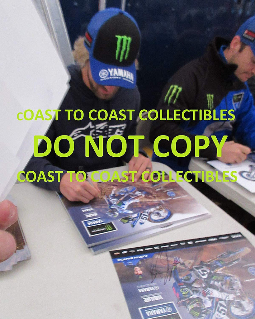 Justin Barcia supercross motocross signed,autographed,8x10 photo.proof COA