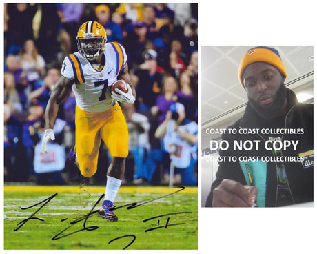 Leonard Fournette signed LSU Tigers football 8x10 photo COA proof autographed
