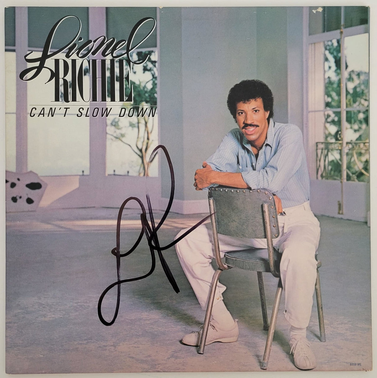 Lionel Richie signed Cant Slow Down album vinyl record COA proof autographed STAR