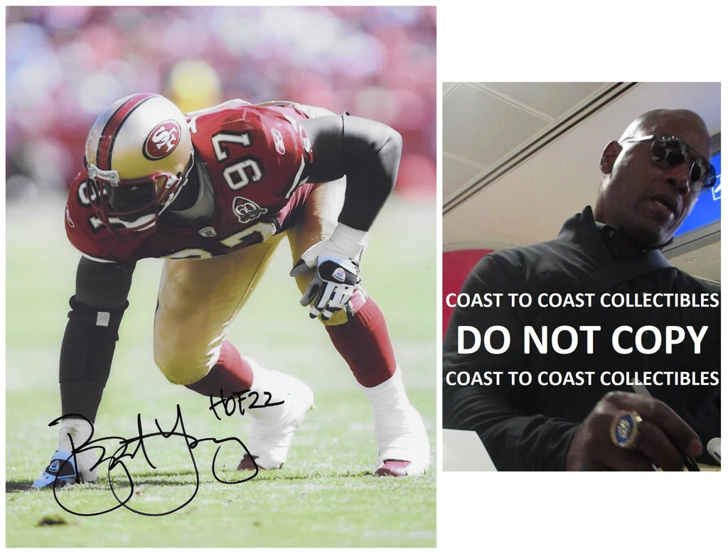 Bryant Young Signed 8x10 Photo Proof COA autograph San Francisco 49ers football