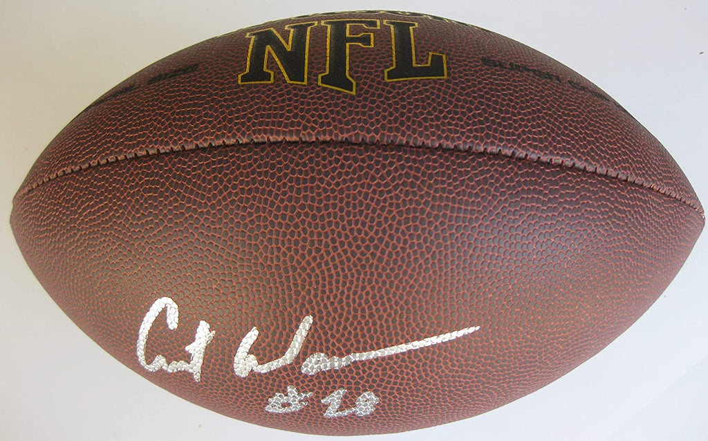 Curt Warner Seattle Seahawks Penn State signed football proof Beckett COA autographed
