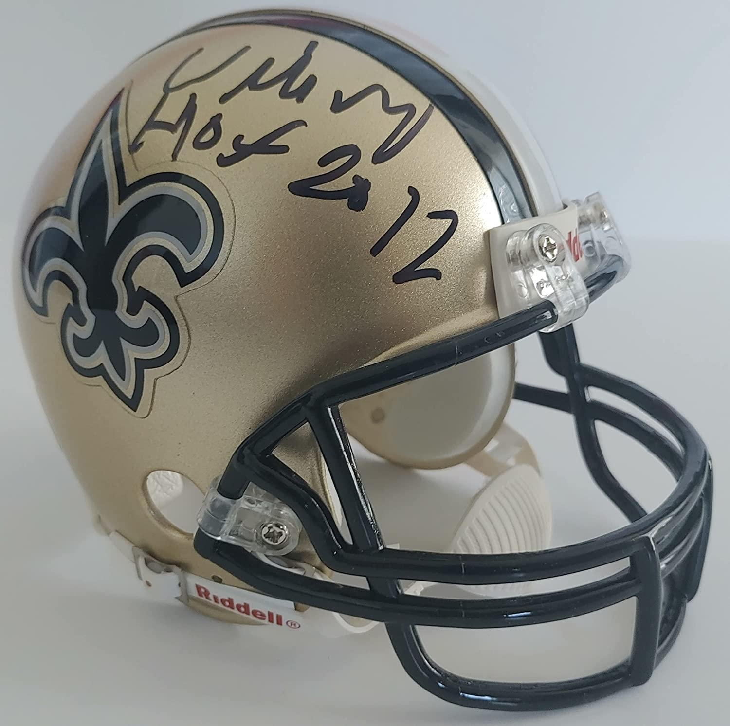 Willie Roaf signed autographed New Orleans Saints mini football helmet proof Beckett COA