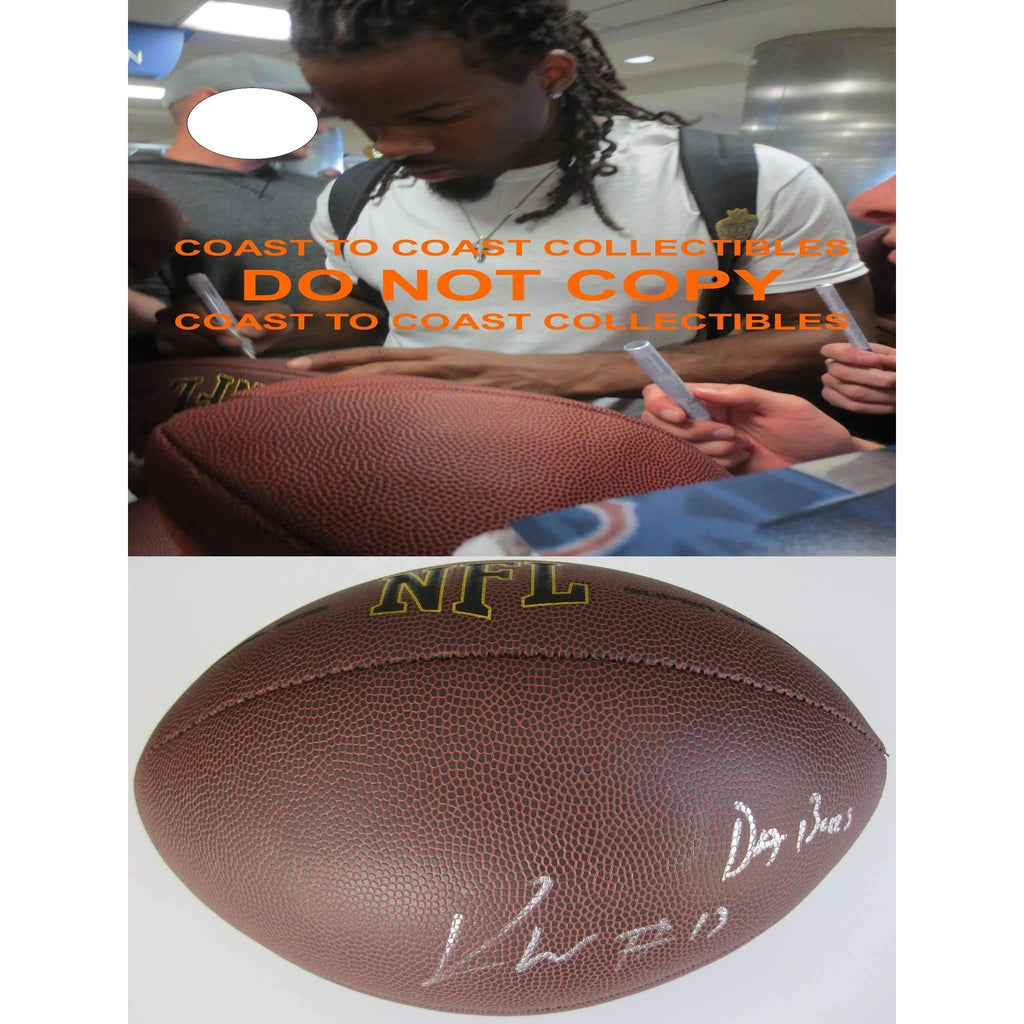 Kevin White Chicago Bears, West Virginia, Signed, Autographed, NFL Football, a COA with the Proof Photo of Kevin Signing the Football Will Be Included