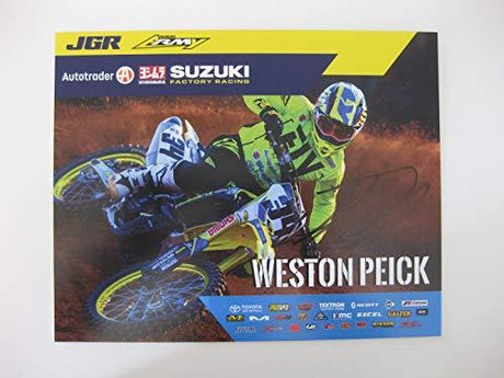 Weston Peick, Supercross, Motocross, Signed, Autographed, 8x10 Photo card, COA Will Be Included.