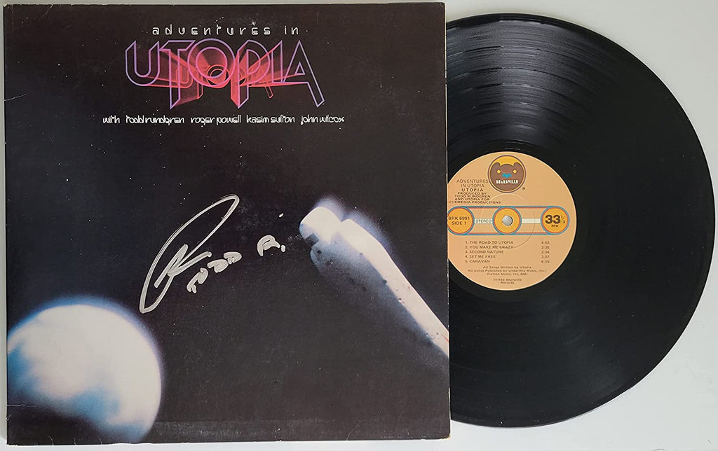 Todd Rundgren signed Adventures in Utopia album vinyl COA proof autographed STAR
