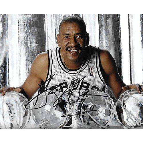 George Gervin, San Antonio Spurs, Ice Man, Hall of Fame, Hof, Signed, Autographed, 8x10 Photo, A COA With The Proof Photo of George Signing Will Be Included