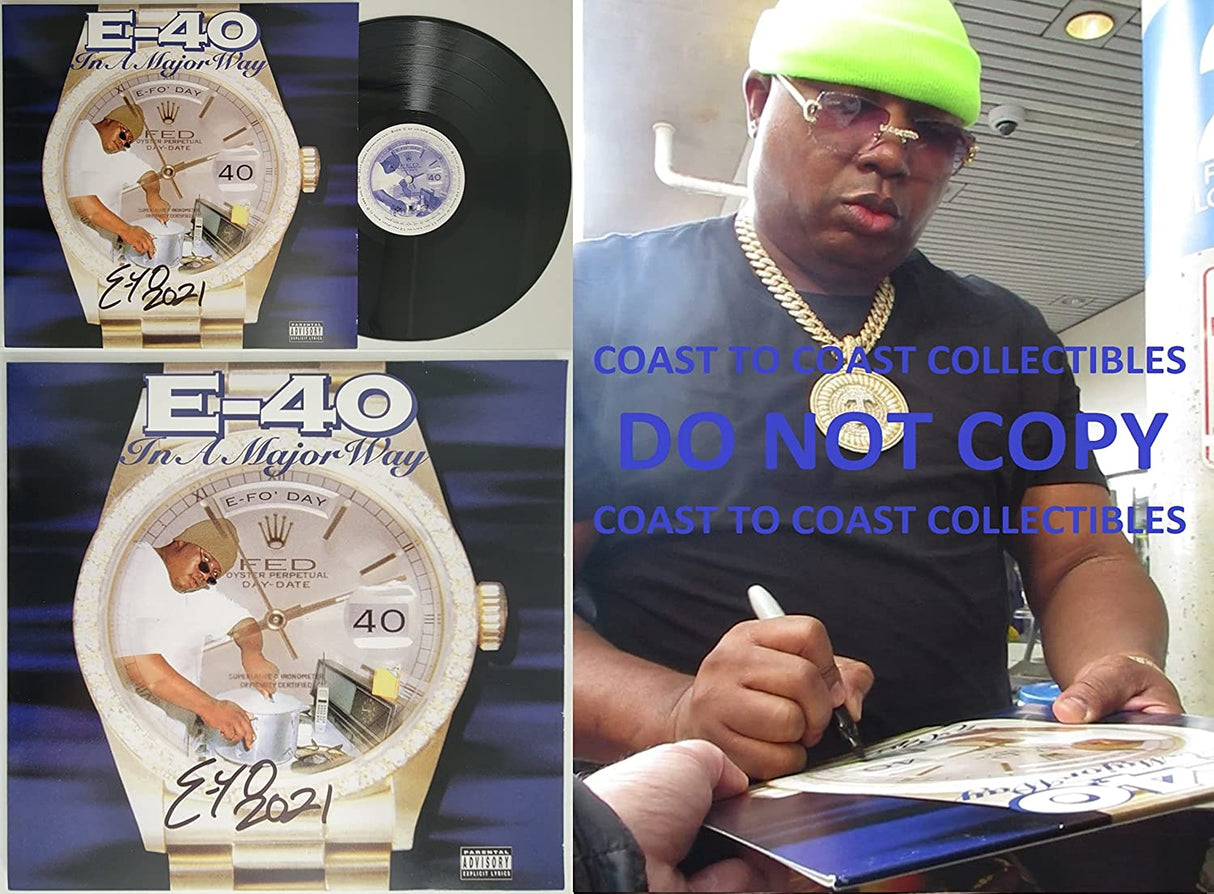 Earl Stevens E40 signed autographed In a Major Way album vinyl COA exact proof STAR