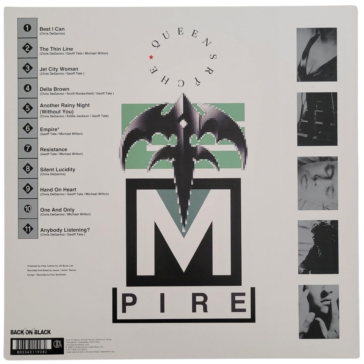 Geoff Tate signed Queesryche Empire Album COA Proof Autographed Vinyl