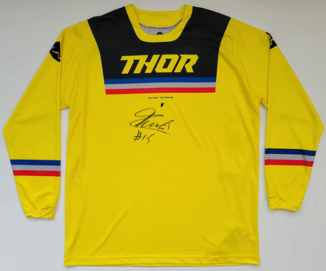 Dylan Ferrandis Supercross Motocross signed Thor Jersey COA proof autographed;