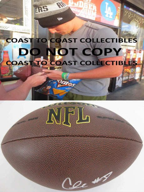 Connor Cook, Oakland Raiders, Michigan State, Signed, Autographed, NFL Football,